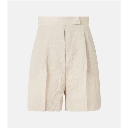 Max Mara shorts abisso in canvas di lana vergine
