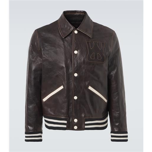 Wales Bonner giacca varsity prince in pelle