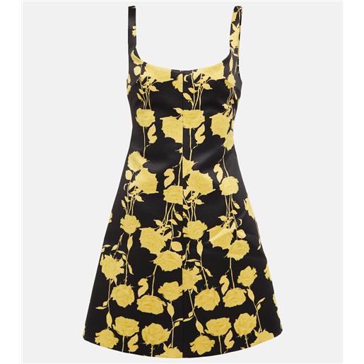 Emilia Wickstead miniabito talia in taffeta con stampa
