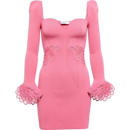 Self-Portrait miniabito con inserti in pizzo