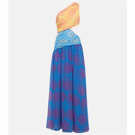 Staud abito lungo ashlyn in chiffon