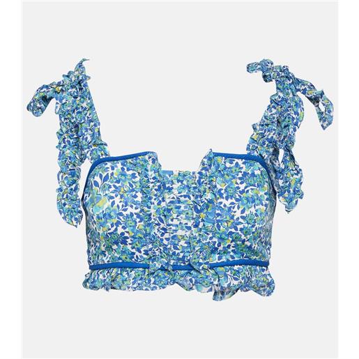 Poupette St Barth top cropped ariane con stampa