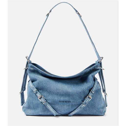 Givenchy borsa a spalla voyou medium in denim
