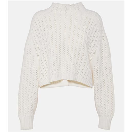 Max Mara pullover cropped in lana e cashmere