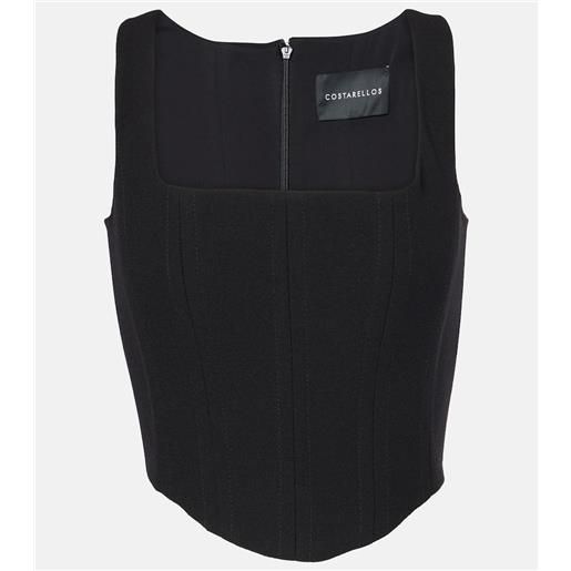 Costarellos bustier jovie in crêpe di lana