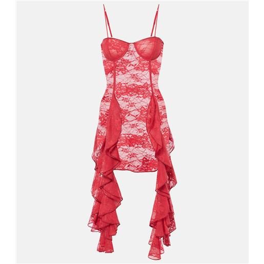 Oseree osã©ree abito bustier in pizzo con volant