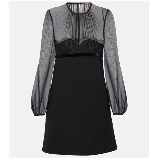 Max Mara abito corto jader in georgette di seta