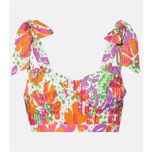Poupette St Barth top cropped carla con stampa