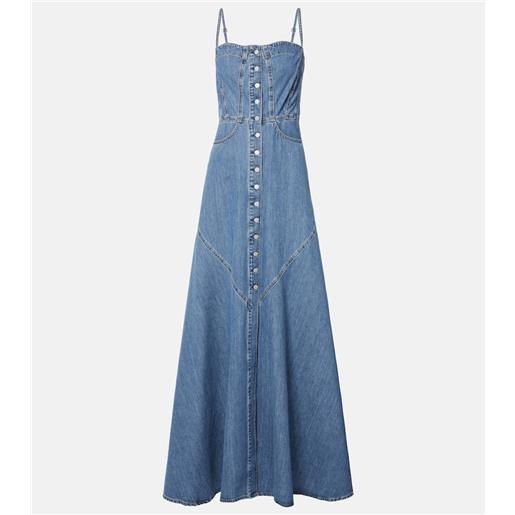 AG Jeans abito lungo seville in denim