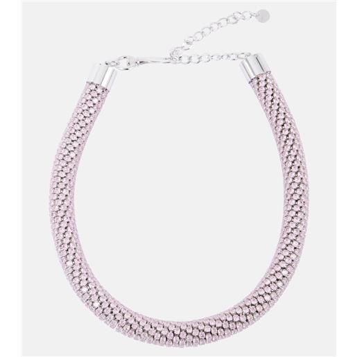 Self-Portrait choker con cristalli