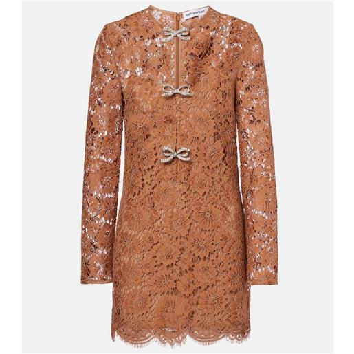 Self-Portrait abito corto in pizzo