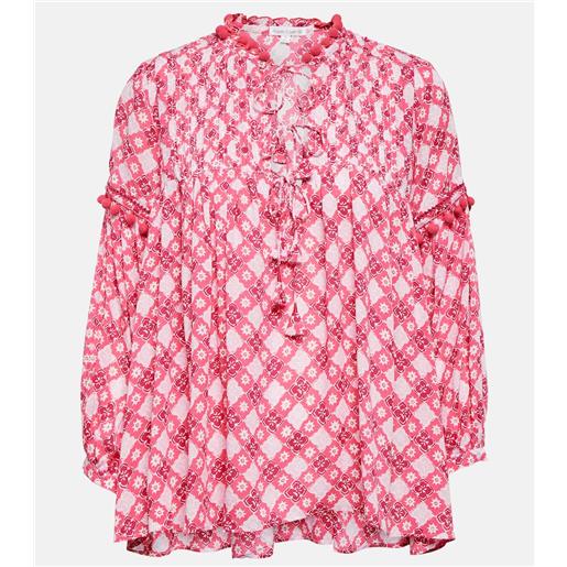 Poupette St Barth blusa clara con stampa