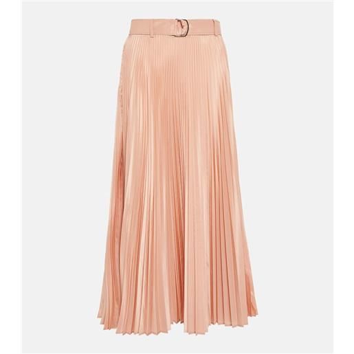 Max Mara gonna midi in misto seta con pieghe