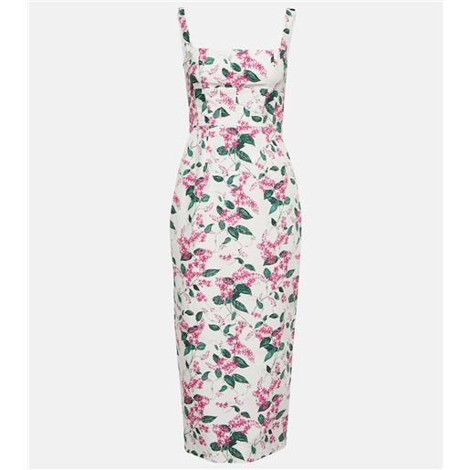 Emilia Wickstead abito midi martel in cotone