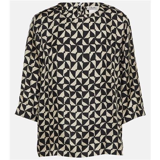 'S Max Mara blusa relais in seta