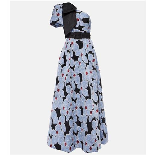 Rebecca Vallance abito lungo georgina in broccato