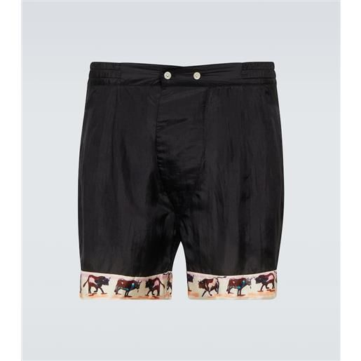 Bode boxer teureau in seta con stampa