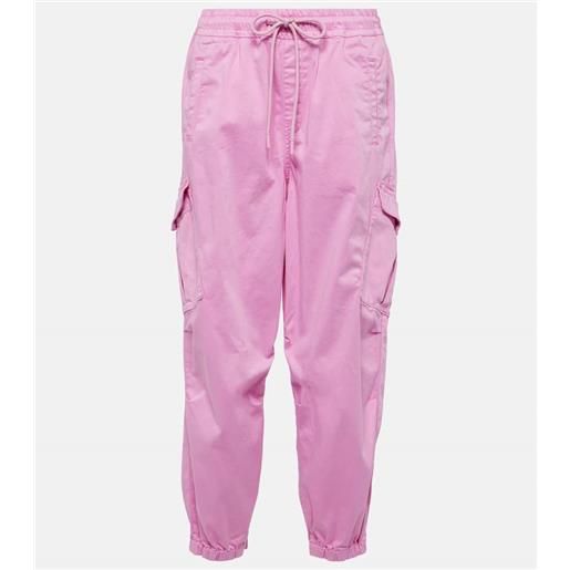 AG Jeans pantaloni cargo in cotone a vita alta
