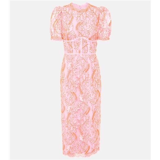 Rebecca Vallance abito midi maribella in pizzo