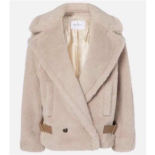Max Mara giacca radice in teddy di alpaca, lana e seta