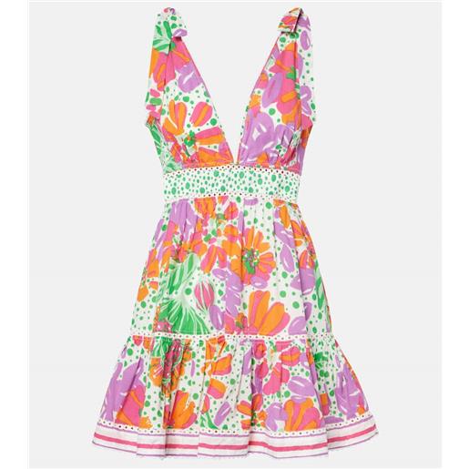 Poupette St Barth abito corto cara in cotone con logo