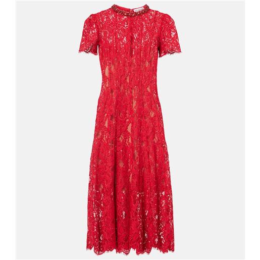 Self-Portrait abito midi con paillettes