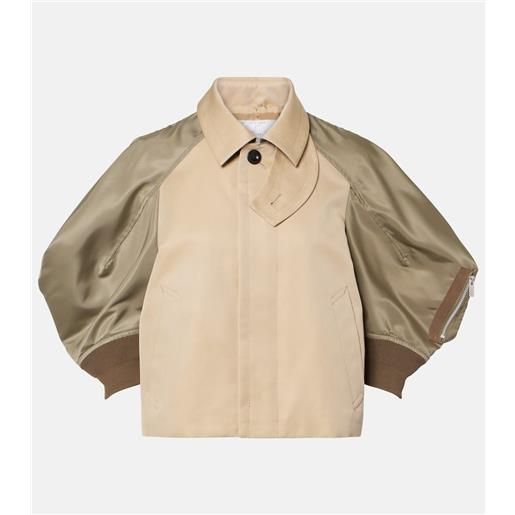 Sacai giacca in misto cotone