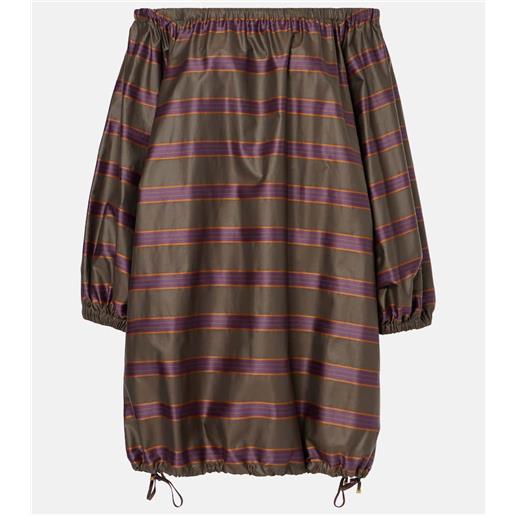 Max Mara abito corto alcamo in canvas di misto cotone