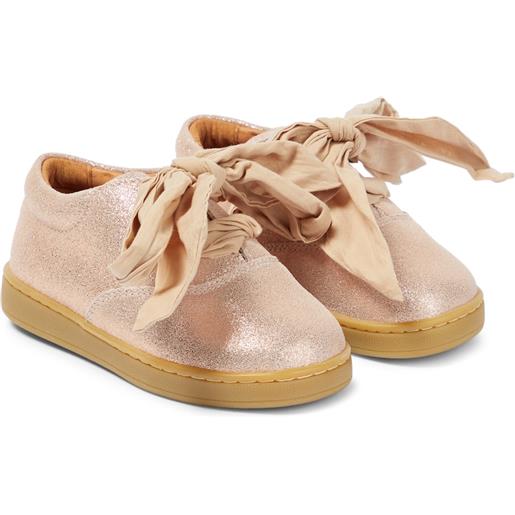 Donsje stringate emilia in pelle metallizzata