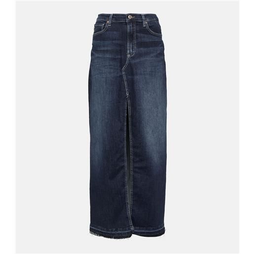 AG Jeans gonna lunga di jeans a vita alta