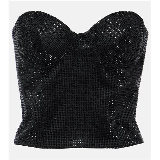 Costarellos bustier gabra con cristalli