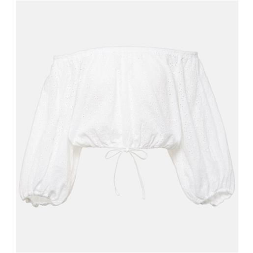 Poupette St Barth top bova in cotone sangallo