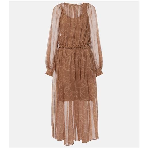 Max Mara abito midi in georgette di seta