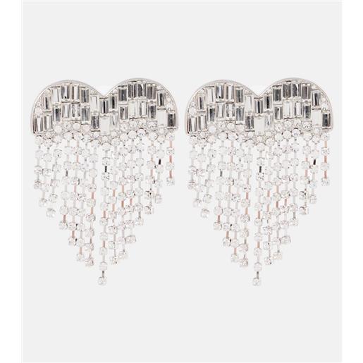 Self-Portrait orecchini heart con cristalli