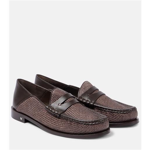Max Mara mocassini effetto rafia