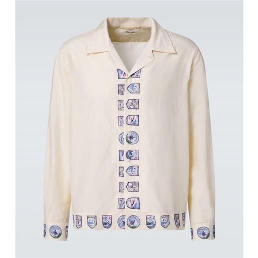 Bode camicia ski season in seta e cotone