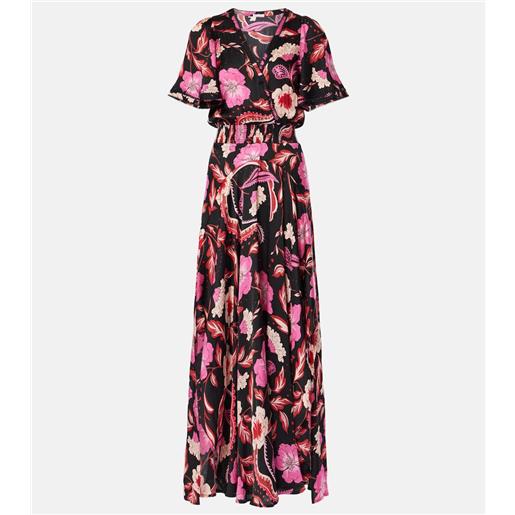 Poupette St Barth abito lungo mabelle con stampa