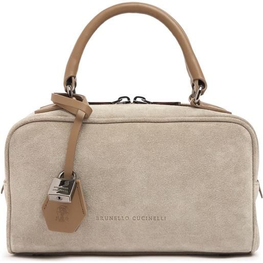 BRUNELLO CUCINELLI borsa piccola softy velour in camoscio