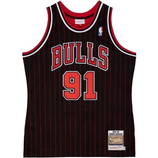 Mitchell & Ness top authentic "nba chicago bulls 1995 dennis rodman" - nero