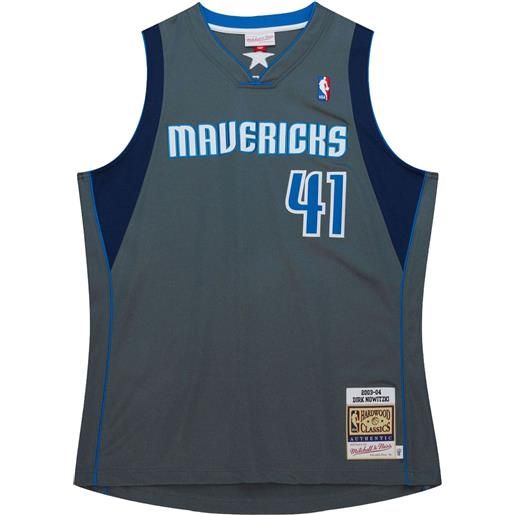 Mitchell & Ness t-shirt dirk nowitzki dallas mavericks authentic 2003/04 - grigio