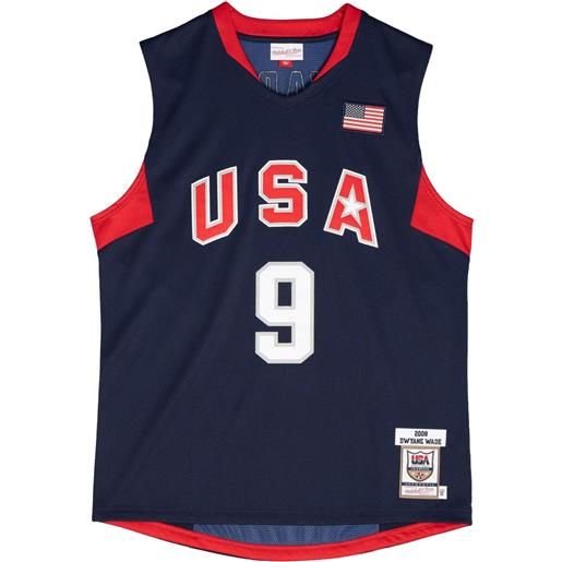 Mitchell & Ness t-shirt dwyane wade usa basketball authentic 2008 - blu
