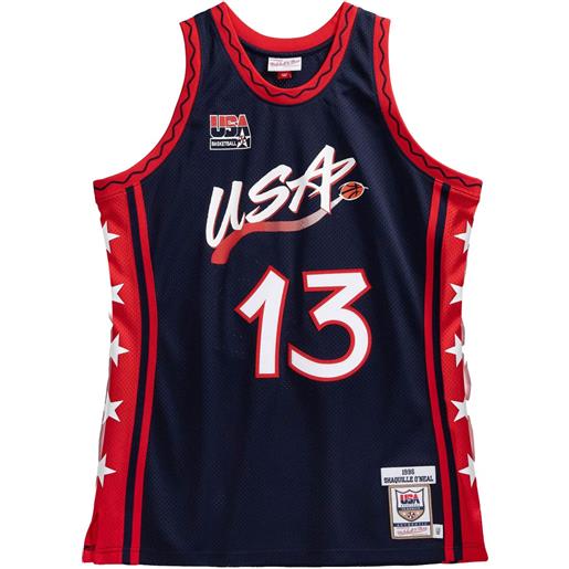 Mitchell & Ness top authentic "usa 1996 shaquille o'neal" - blu