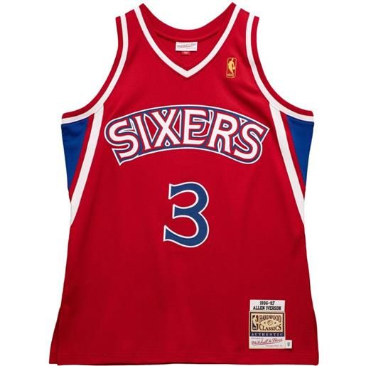 Mitchell & Ness maglia ufficiale "nba philadelphia 76ers 96 allen iverson" - rosso