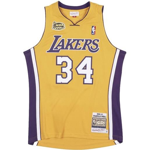 Mitchell & Ness maglia da basket "la lakers 00 shaquille o'neal" - giallo