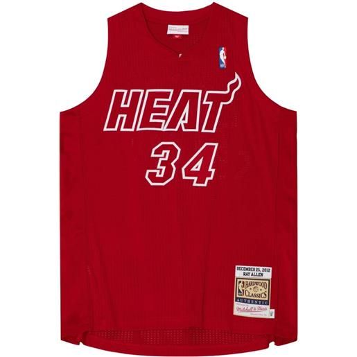 Mitchell & Ness maglia natale "nba miami heat 2012 ray allen" - rosso