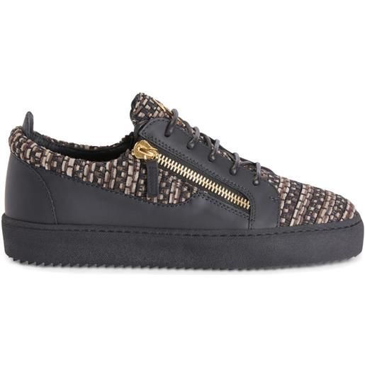Giuseppe Zanotti sneakers frankie con doppia zip - nero