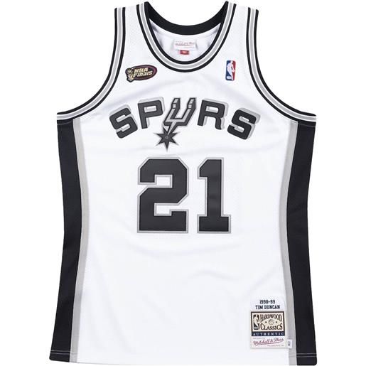 Mitchell & Ness t-shirt nba authentic "spurs 1998 tim duncan" - bianco