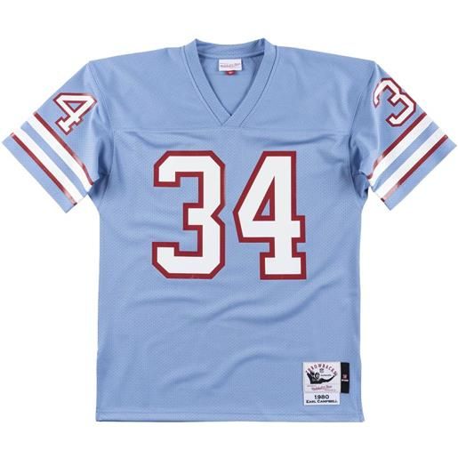 Mitchell & Ness t-shirt authentic earl campbell oilers 1980 - blu