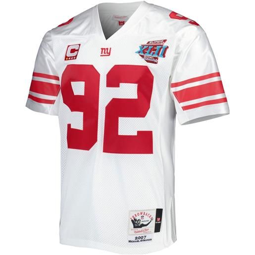 Mitchell & Ness t-shirt michael strahan new york giants super bowl xlii authentic 2007 - bianco
