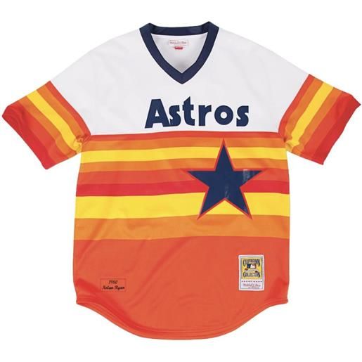 Mitchell & Ness maglia da baseball "mlb houston astros 80 nolan ryan" - arancione